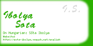 ibolya sota business card